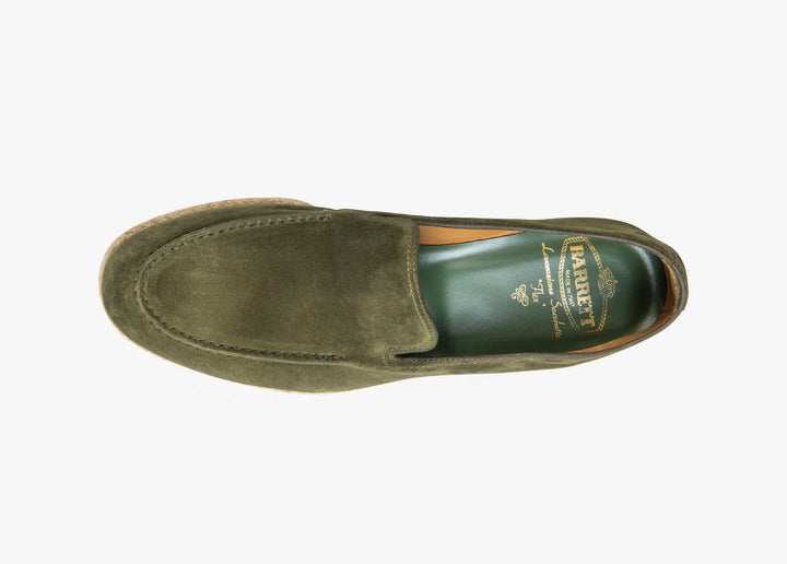 Green slip-on in suede