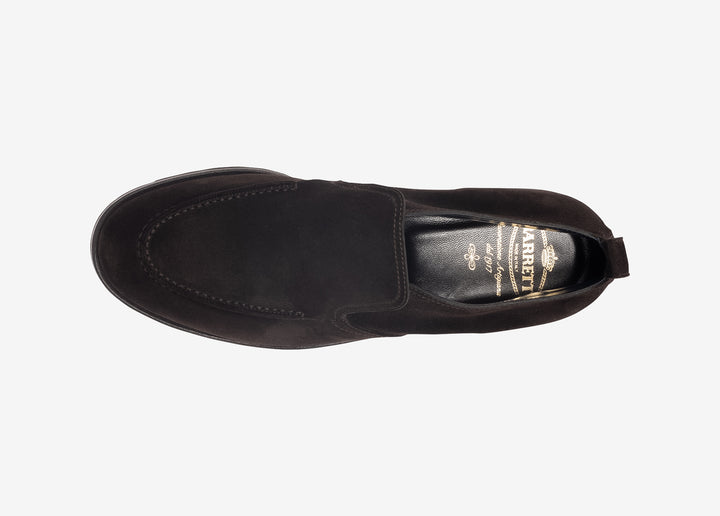 Bottine en daim souple marron