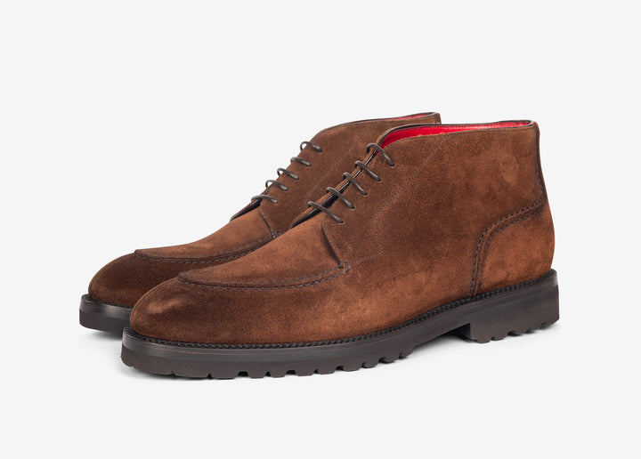 Bottine à lacets marron