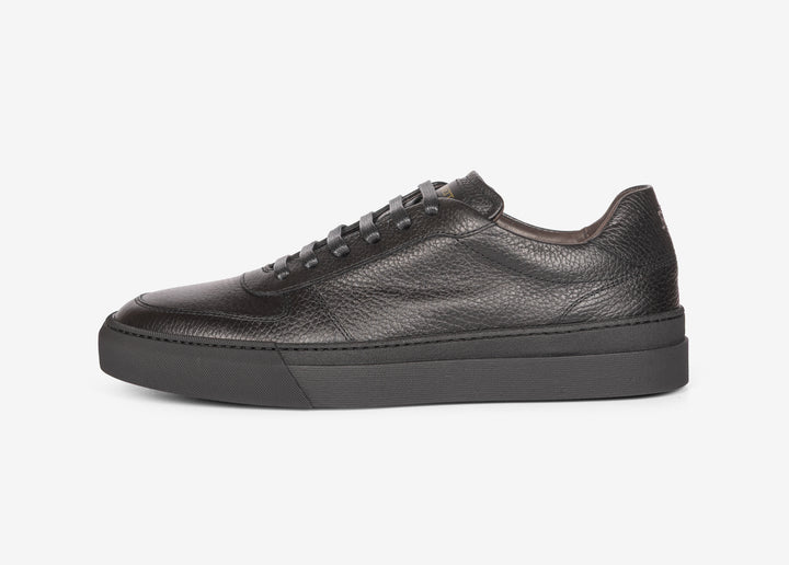 Sneaker in vitello granato nero