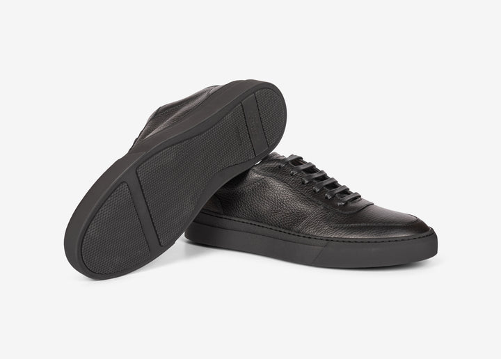 Sneaker in vitello granato nero