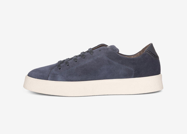Sneaker in suede blu