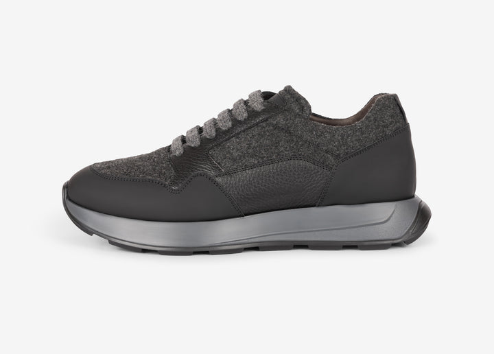 Running sneaker in lana grigia
