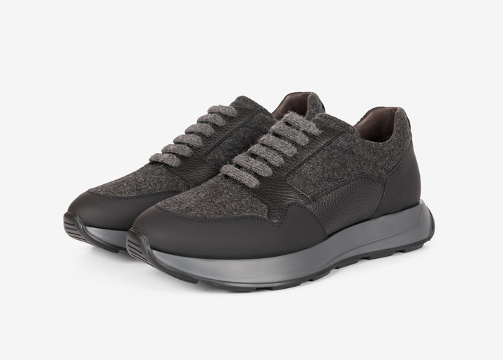 Running sneaker in lana grigia