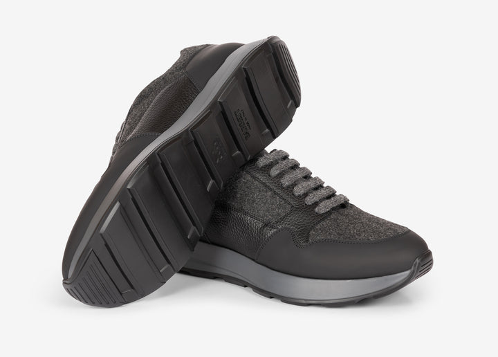 Running sneaker in lana grigia