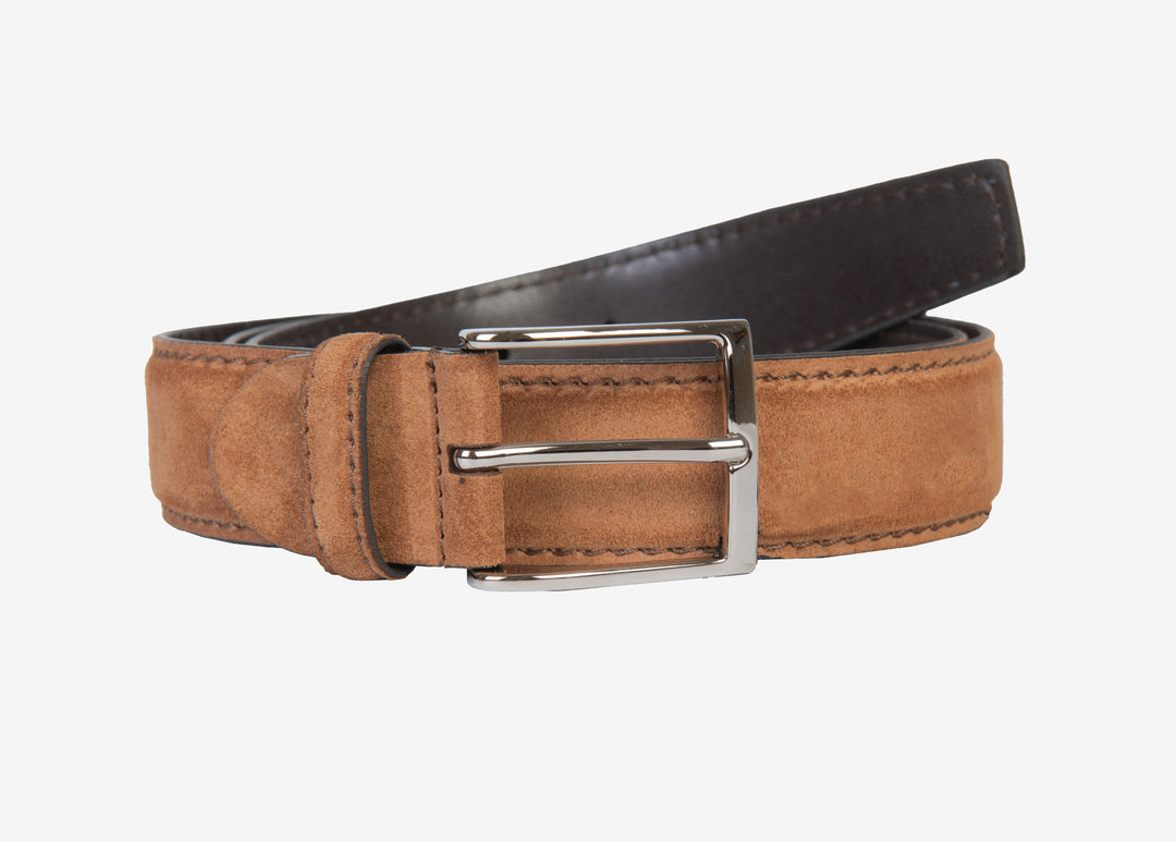 Brown suede belt