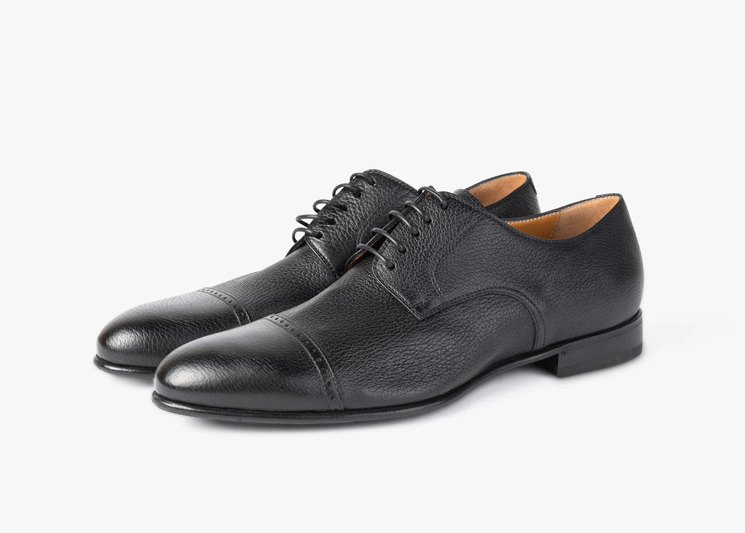 Chaussures Derby avec bout en cuir de wapiti