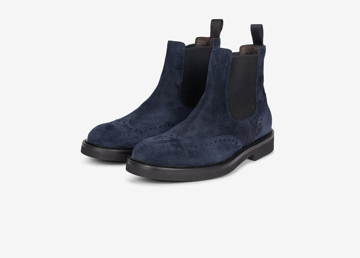 Bottine en suede avec details brogue