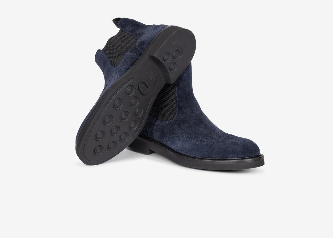 Bottine en suede avec details brogue