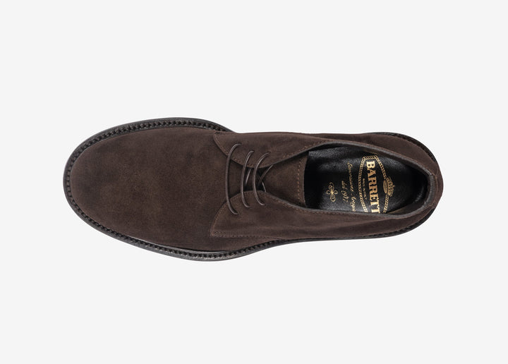 Stivaletto stringato in suede testa di moro