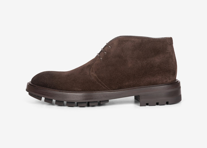 Stivaletto in suede testa di moro