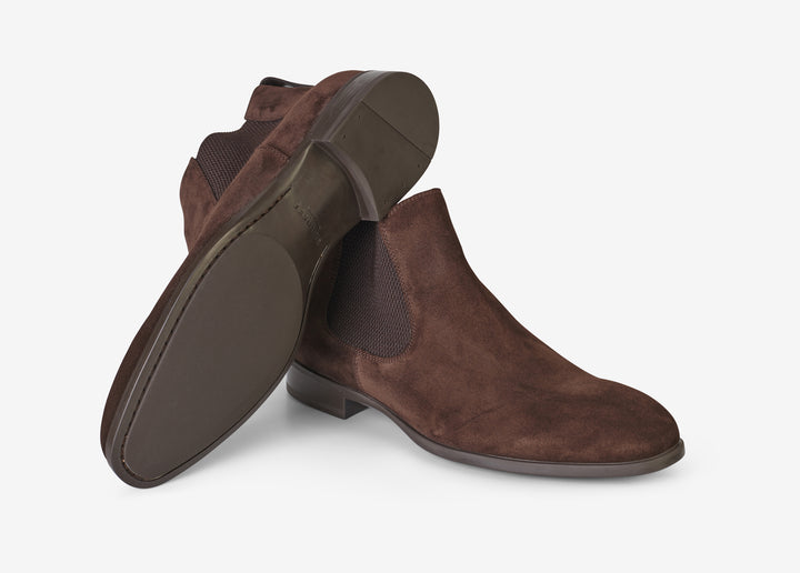 Suede beatles boot in brown