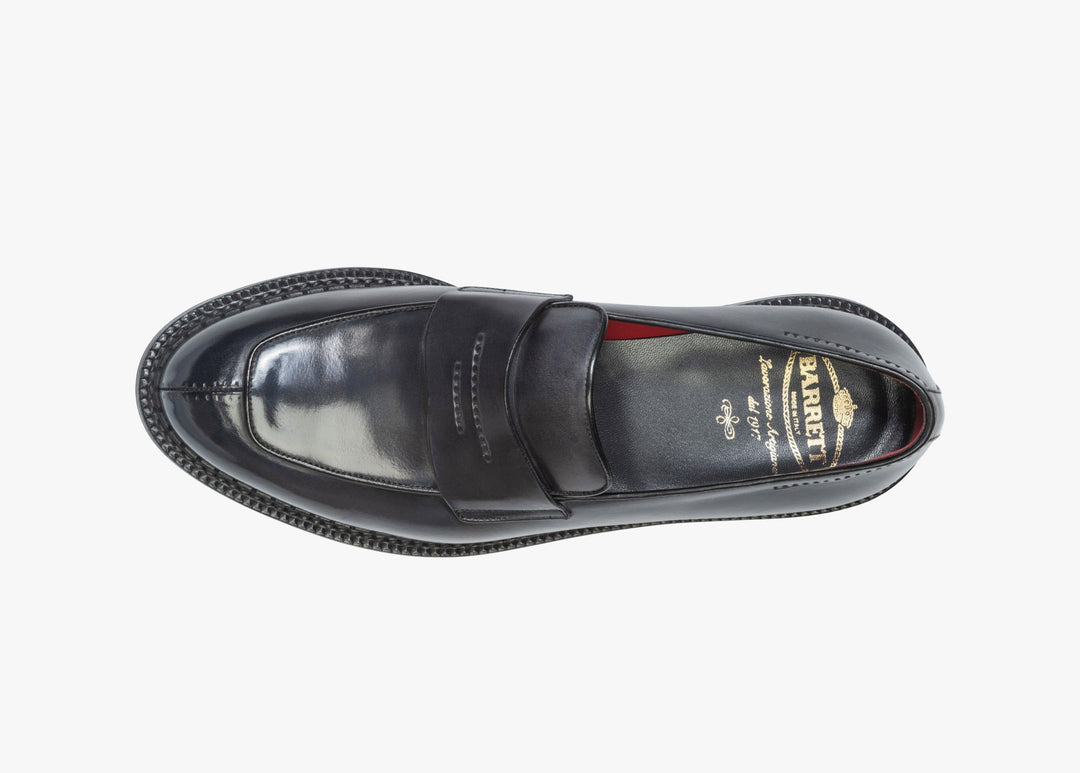 Grey loafer in hand-aged leather