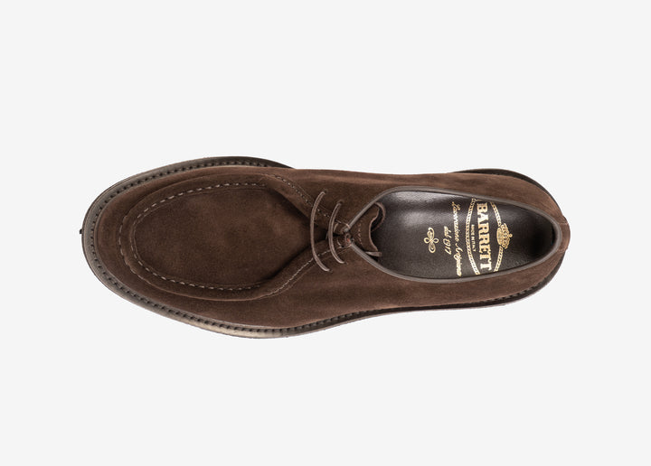 Derby in suede testa di moro