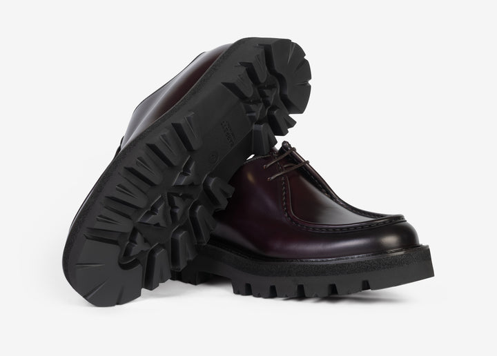 Derby in vitello spazzolato color bordeaux