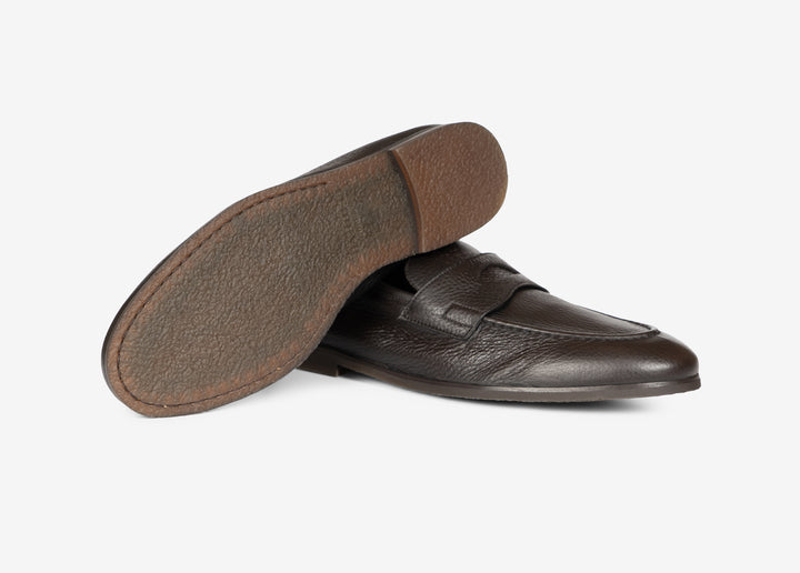 Mocassino con mascherina in cervo cioccolato