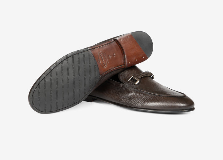 Mocassino con morsetto in cervo cioccolato