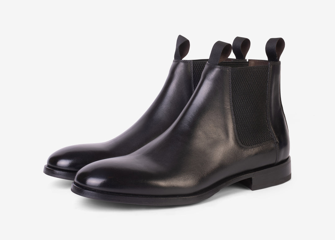 Beatles boot en cuir souple noir