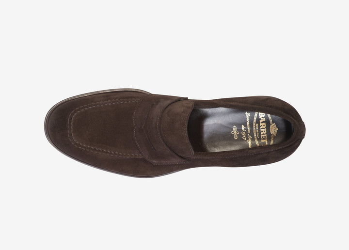 Brown loafer in suede 