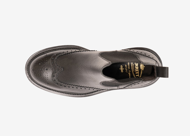 Bottine en cuir de veau avec details brogue