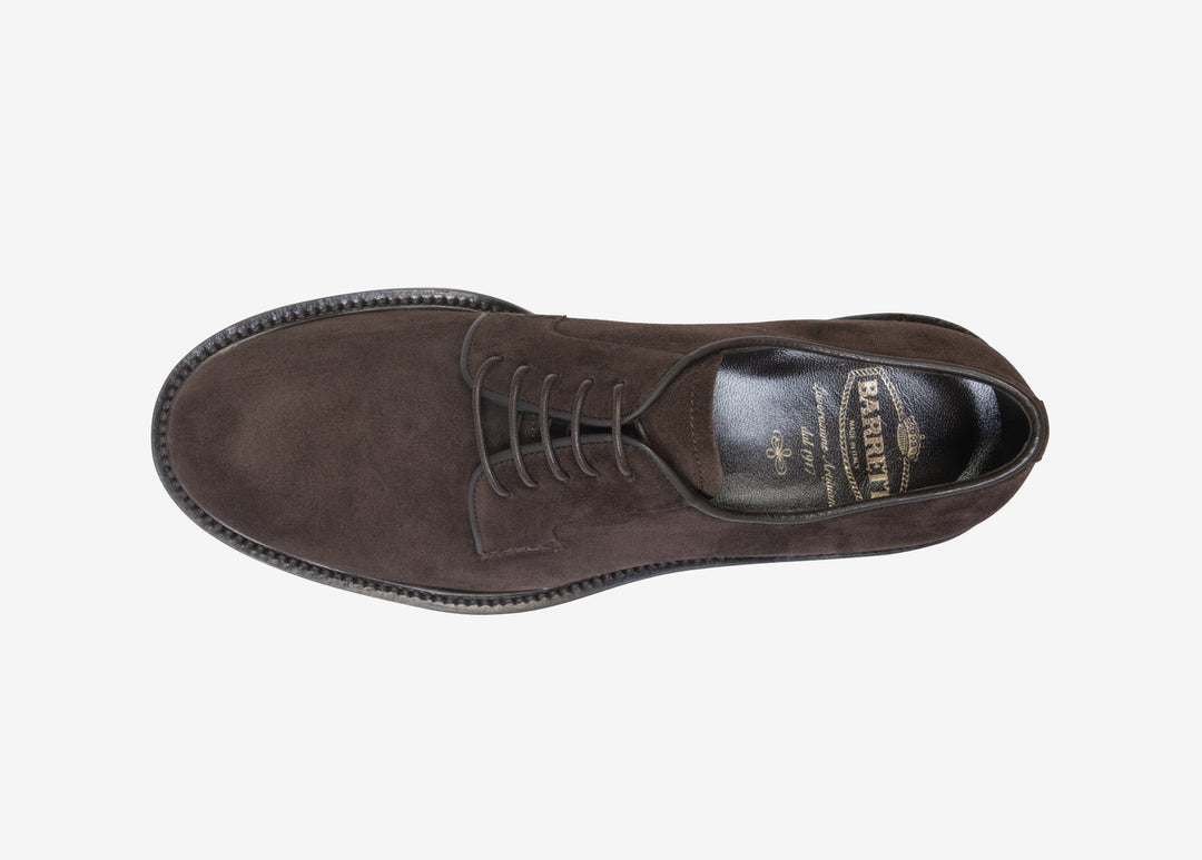 Derby in suede testa di moro