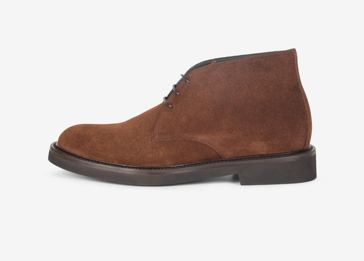 Brown ankle boot in suede 