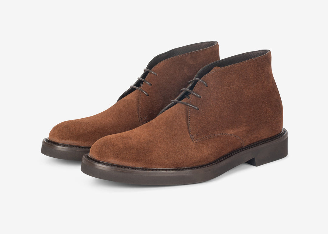 Brown ankle boot in suede 