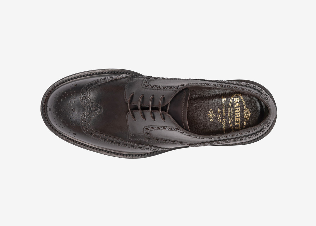 Brogue Derby shoe in calfskin leather