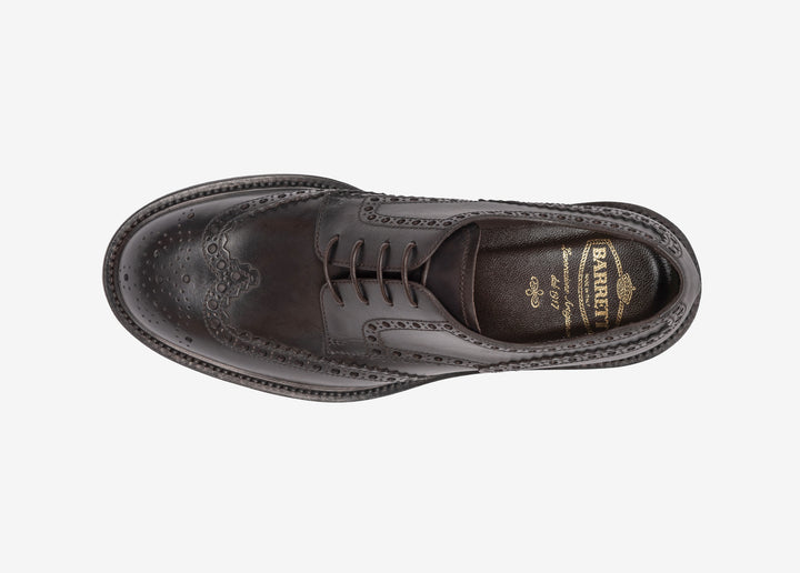 Brogue Derby shoe in calfskin leather
