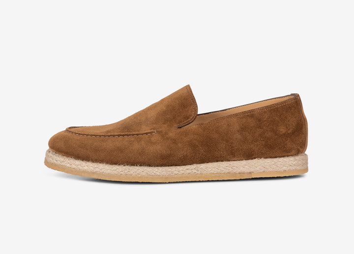 Slip-on in suede marrone