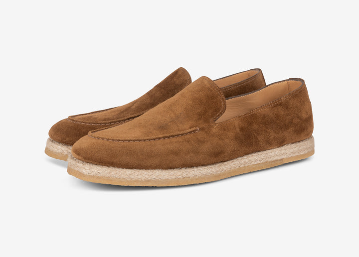 Slip-on in suede marrone