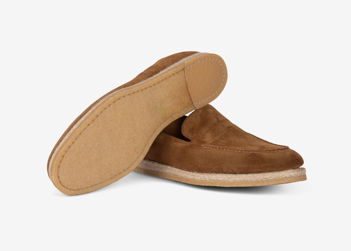 Slip-on in suede marrone