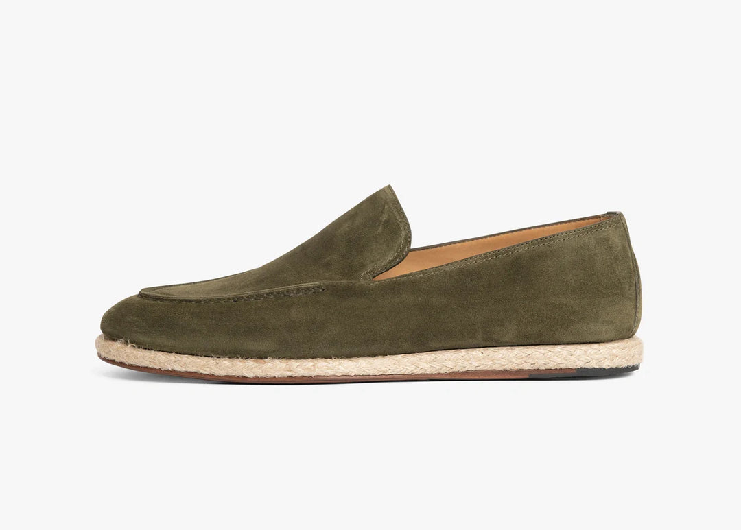 Green slip-on in suede
