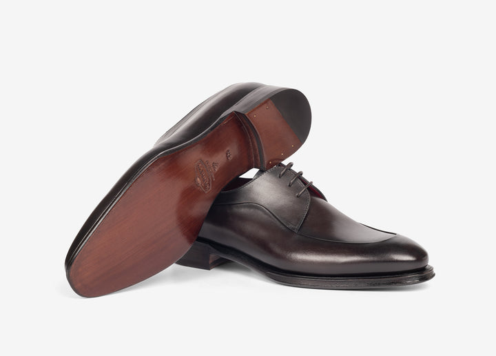 Dark brown Derby in hand-aged leather