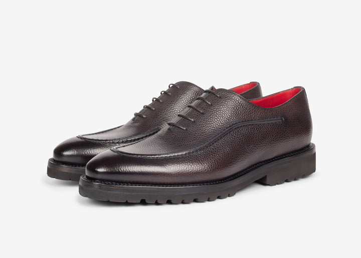 Oxford testa di moro con cuciture