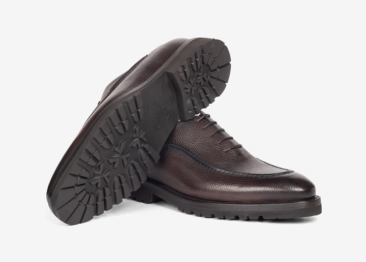 Oxford testa di moro con cuciture