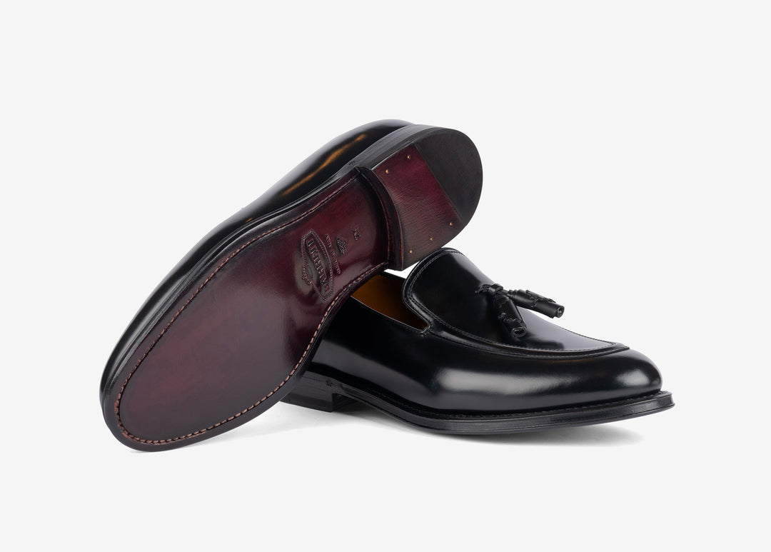 Mocassin à pampilles en cuir brossé