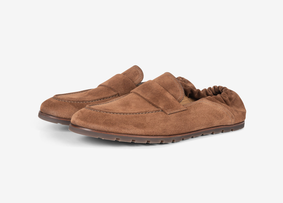 Slip on con fascetta e elastico marrone