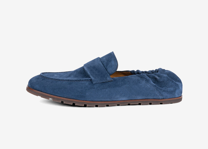 Slip on con fascetta e elastico blu