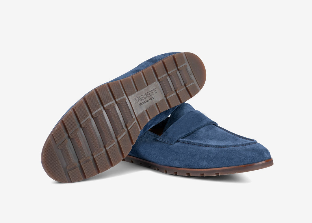 Slip on con fascetta e elastico blu