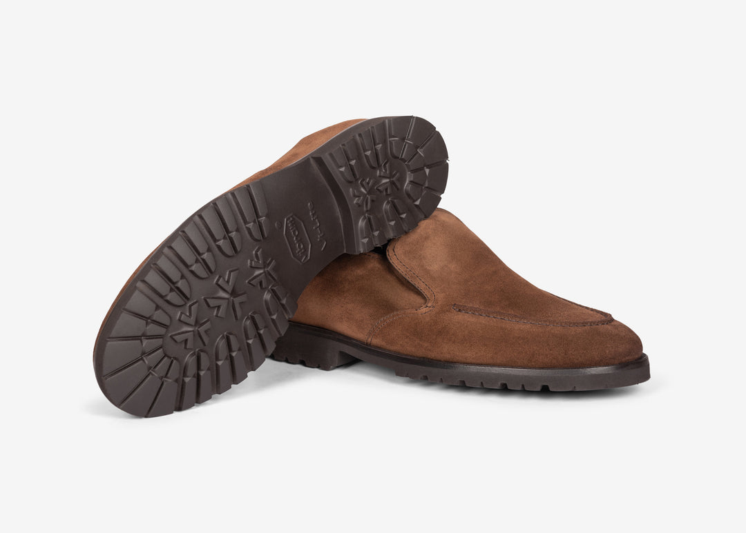 Polacchino in suede tabacco