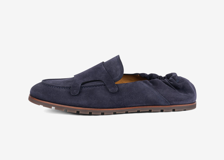 Slip on in suede blu