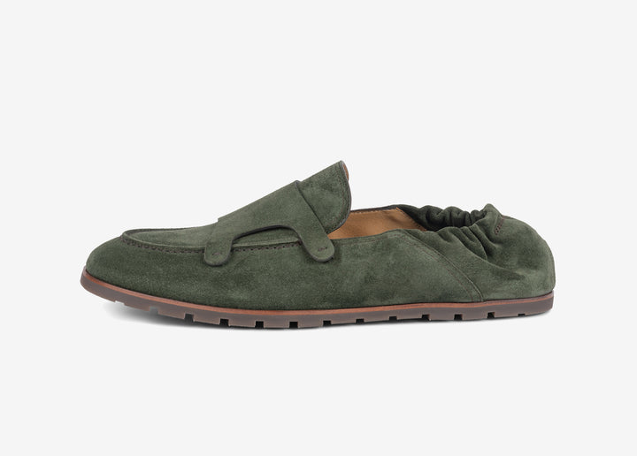 Slip on in suede verde