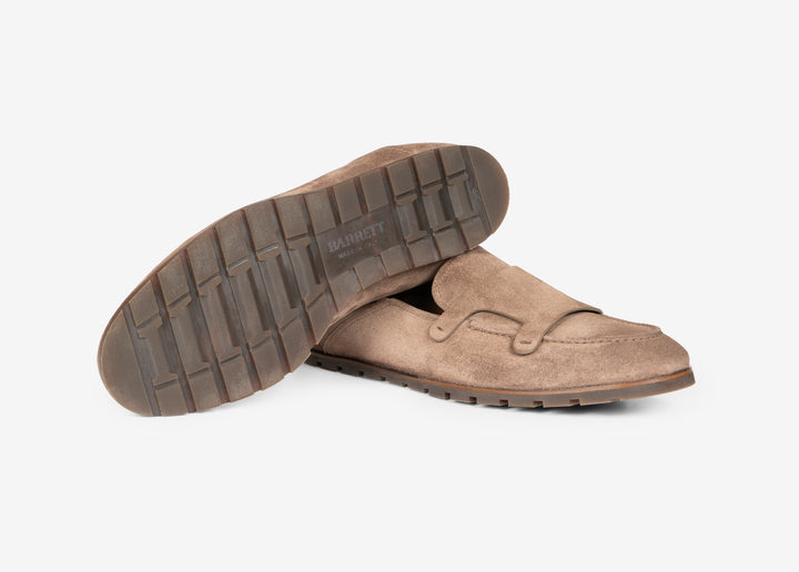 Slip-on in suede marrone chiaro