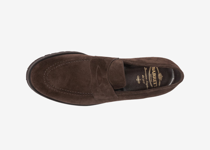 Suede loafer in brown