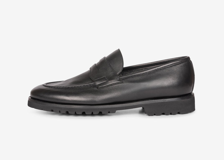 Mocassino classico con fascetta in nappa nero