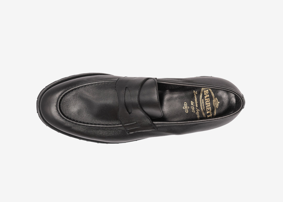 Mocassino classico con fascetta in nappa nero