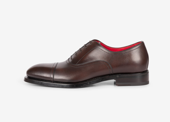 Oxford en cuir de veau marron