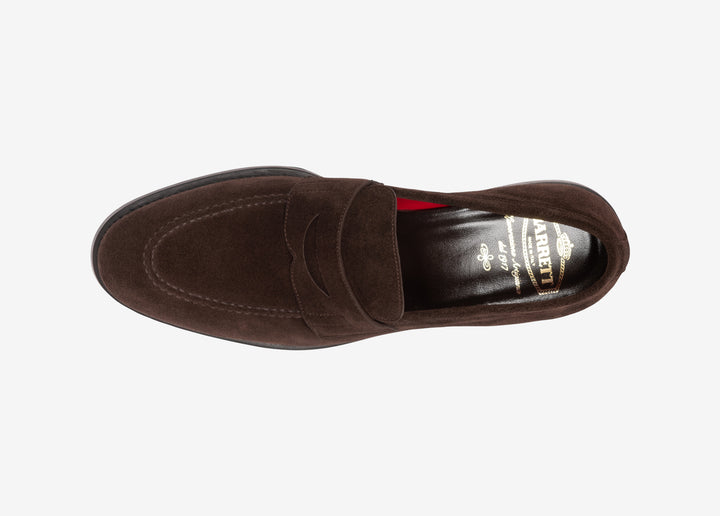 Mocassino con fascetta in suede testa di moro