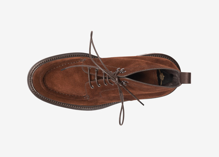 Brown ankle boot in soft suede